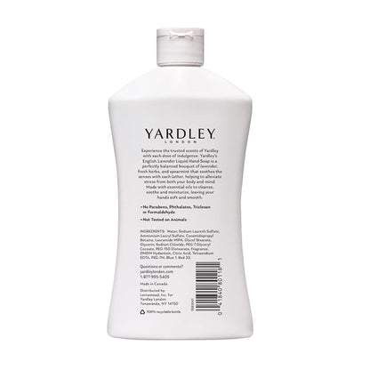 4 Pack - Yardley London English Lavender Liquid Hand Soap Refill 16oz