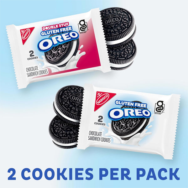 4 Pack - OREO Gluten Free Original & Double Stuf Chocolate Sandwich Cookies Snack Packs 20 Count