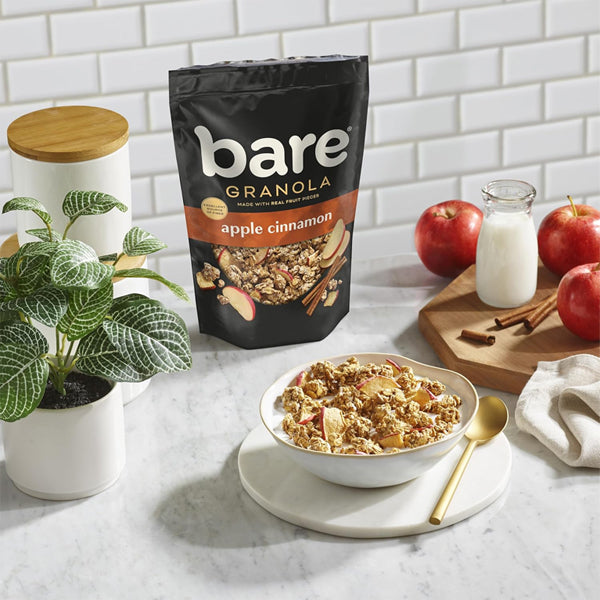 5 Pack - Bare Granola Apple Cinnamon 7g Fiber Whole Grains Real Fruit 11oz