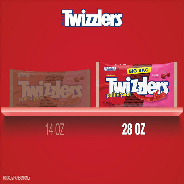 4 Pack - Twizzlers Pull 'n' Peel Cherry Flavored Licorice Candy 28oz