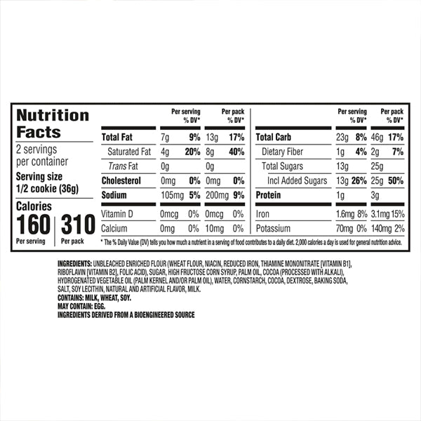 4 Pack - CHIPS AHOY! Big Chewy Chocolatey Brownie Cookies 7 Count Each