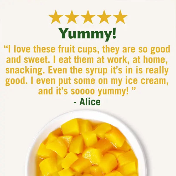 4 Pack - Del Monte Diced Peaches Fruit Cup Snacks in 100% Juice 12 4oz Cups Each Del Monte