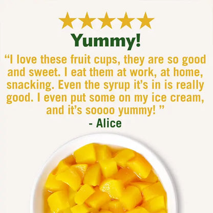 4 Pack - Del Monte Diced Peaches Fruit Cup Snacks in 100% Juice 12 4oz Cups Each Del Monte
