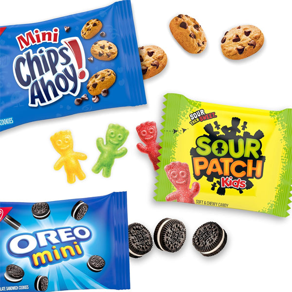 4 Pack - Nabisco Variety Pack SOUR PATCH KIDS, OREO Mini, Mini CHIPS AHOY 30ct
