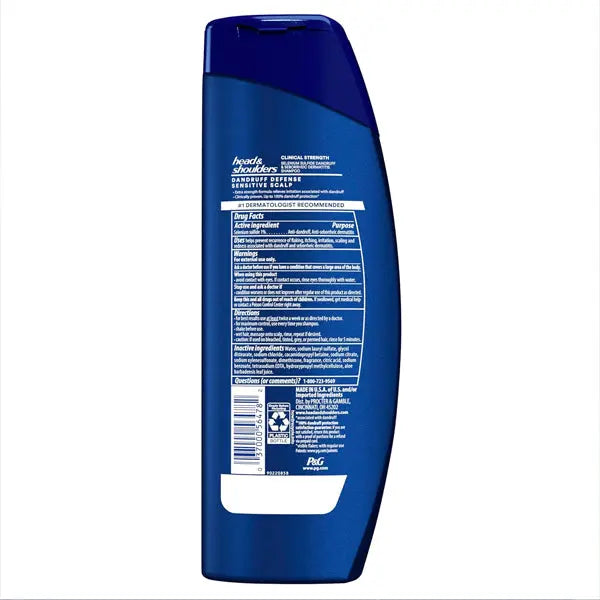 4 Pack - Head & Shoulders Clinical Dandruff Defense Sensitive Scalp Shampoo 13.5oz Head & Shoulders