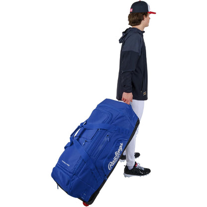 Rawlings YADI 2.0 Wheeled Catcher's Bag Yadier Molina Model Royal Blue Rawlings