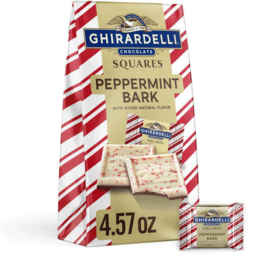 5 Pack - Ghirardelli Peppermint Bark Chocolate Squares 4.57oz