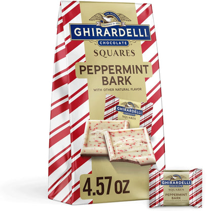 5 Pack - Ghirardelli Peppermint Bark Chocolate Squares 4.57oz