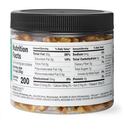 6 Pack - Well Market Unsalted Raw Halves & Pieces Walnuts 6oz Well Market