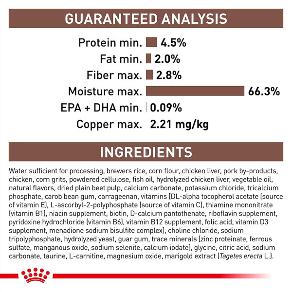 6 Pack - Royal Canin Veterinary Diet Adult Hepatic Loaf Canned Dog Food 13.7oz Royal Canin