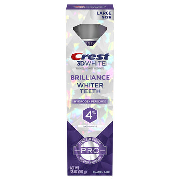 6 Pack - Crest 3D White Brilliance Pro Ultra Teeth Whitening Toothpaste 3oz