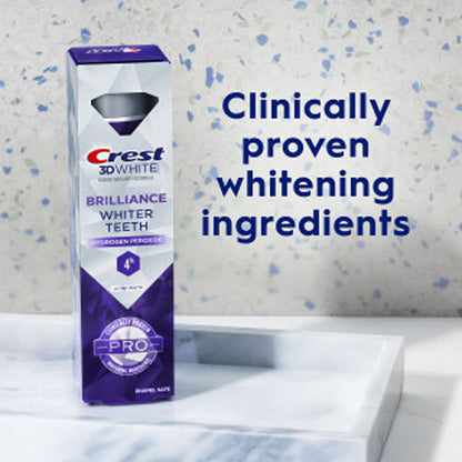 6 Pack - Crest 3D White Brilliance Pro Ultra Teeth Whitening Toothpaste 3oz