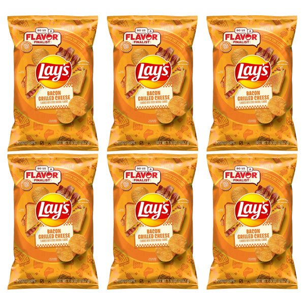 6 Pack - Frito-Lay Lay's Potato Chips Bacon Grilled Cheese 7.75oz