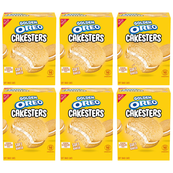 6 Pack - Oreo Golden Cakesters Soft Snack Cakes 10 Snack Cakes Each