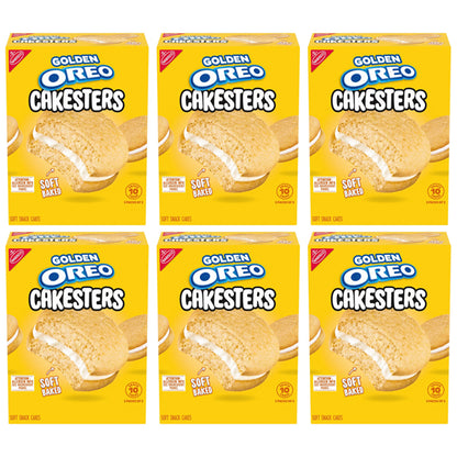 6 Pack - Oreo Golden Cakesters Soft Snack Cakes 10 Snack Cakes Each