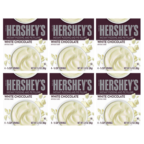 6 Pack - Hershey's Instant White Chocolate Pudding Mix 3.4oz