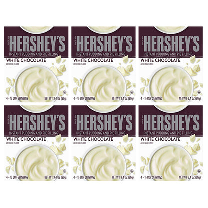 6 Pack - Hershey's Instant White Chocolate Pudding Mix 3.4oz