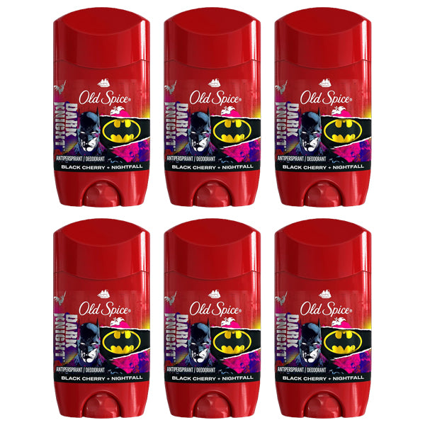 6 Pack - Old Spice Batman Antiperspirant Deodorant Black Cherry Nightfall 2.6oz Old Spice