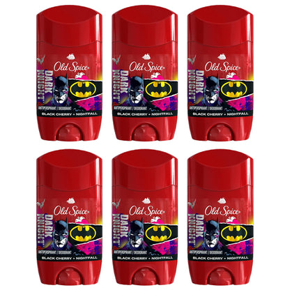 6 Pack - Old Spice Batman Antiperspirant Deodorant Black Cherry Nightfall 2.6oz Old Spice
