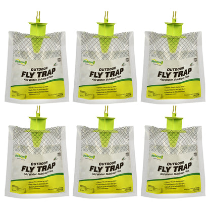 6 Pack - RESCUE! Outdoor Disposable Hanging Fly Trap RESCUE!