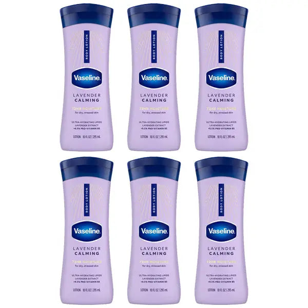 6 Pack - Vaseline Lavender Calming 72 Hour Moisture Body Lotion 10oz Vaseline