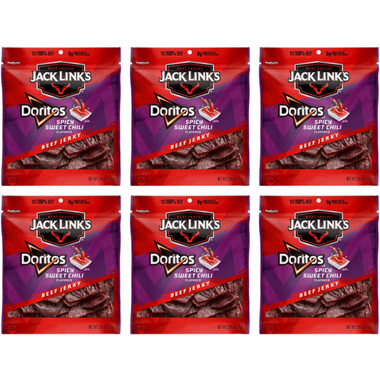 6 Pack - Jack Links Jerky Doritos Spicy Sweet Chili Beef Jerky 2.65oz