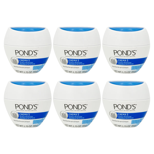 6 Pack - Ponds Crema S Nourishing Moisturizing Cream Very Dry Skin 1.75 Oz