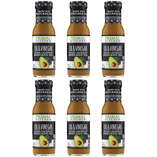 6 Pack - Primal Kitchen Oil & Vinegar Vinaigrette & Marinade 8oz Primal Kitchen