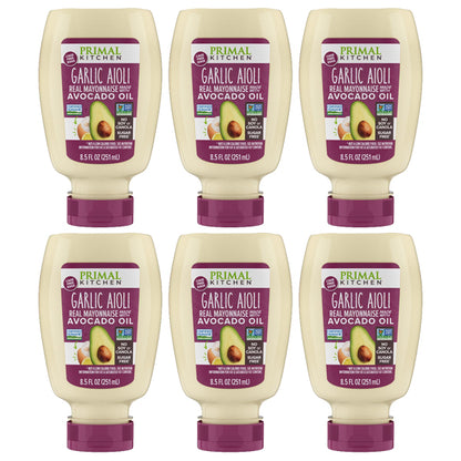 6 Pack - Primal Kitchen Real Garlic Aioli with Avocado Oil 8.5oz Primal Kitchen