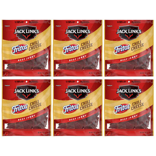 6 Pack - Jack Link's Fritos Chili Cheese Flavored Beef Jerky 2.65oz
