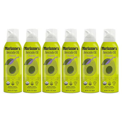 6 Pack - Organic 100% Pure Avocado Oil Spray 4.7oz Marianne's