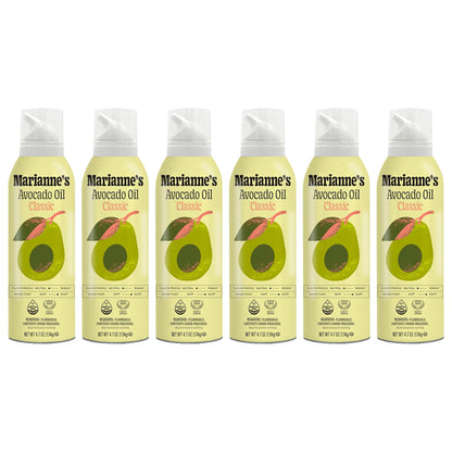 6 Pack - Marianne’s 100% Pure Avocado Oil Cooking Spray 4.7oz