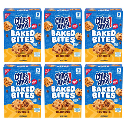 6 Pack - CHIPS AHOY! Soft & Chewy Baked Cookie Bites, Blondie 5 Count Each