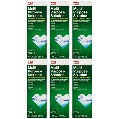 6 Pack - CVS Health Multi-Purpose Solution for Soft Contact Lenses 4oz CVS