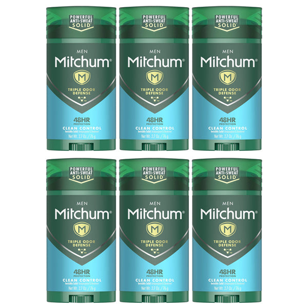 6 Pack - Mitchum Antiperspirant Deodorant Stick for Men 2.7oz