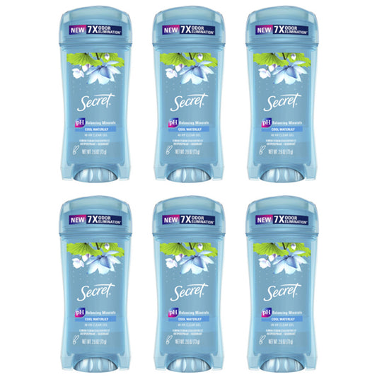 6 Pack - Secret Fresh Antiperspirant for Women Cool Waterlily Scent 2.6oz