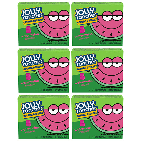 6 Pack - Jolly Rancher Watermelon Gelatin Jello Dessert Mix, 3oz