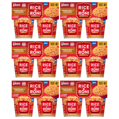 6 Pack - Rice-A-Roni Cups, Spanish Rice, 2.11 Oz 4 Count Each