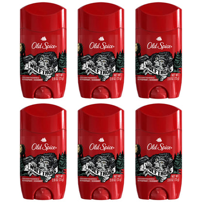 6 Pack - Old Spice Invisible Solid Wolfthorn Deodorant 2.6z