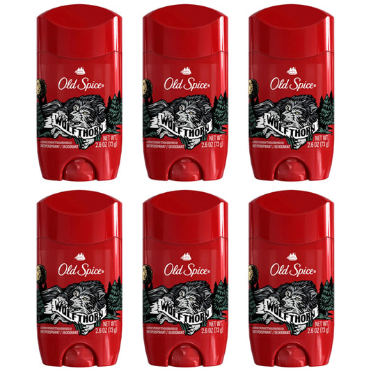 6 Pack - Old Spice Invisible Solid Wolfthorn Deodorant 2.6z