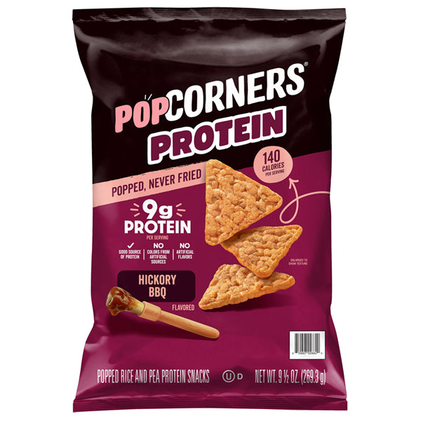 6 Pack - PopCorners Protein Hickory BBQ Flavored Crisps 9.5oz PopCorners