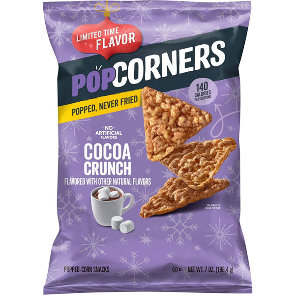 6 Pack - Popcorners Holiday Cocoa Crunch Popped Corn Snack 7oz