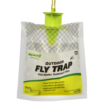 6 Pack - RESCUE! Outdoor Disposable Hanging Fly Trap RESCUE!