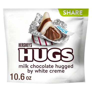 6 Pack - Hershey's Hugs Milk Chocolate and White Cream Candy 10.6oz