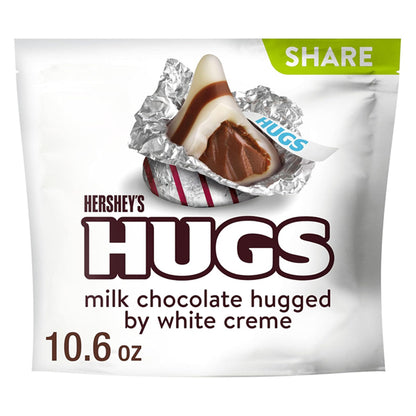 6 Pack - Hershey's Hugs Milk Chocolate and White Cream Candy 10.6oz