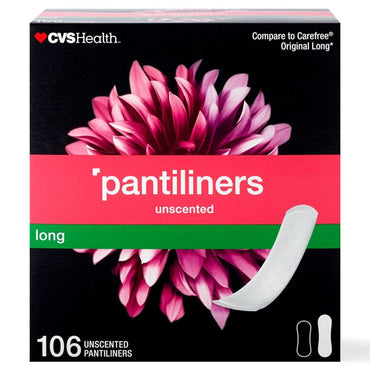 6 Pack - CVS Health Unscented Panty Liners Long 106 Count Each