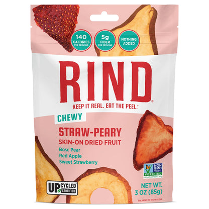 6 Pack - RIND Snacks Straw-Peary Blend Sun-Dried Skin On Superfruit Snack 3oz RIND