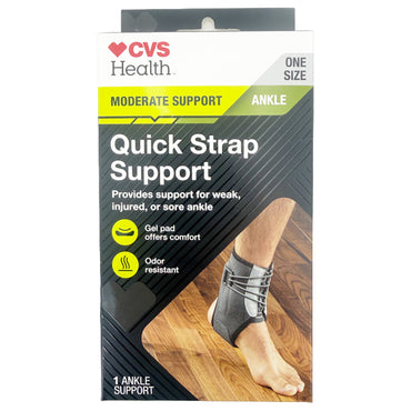 6 Pack - CVS Health Quick Strap Ankle Support Moderate Support One Size CVS
