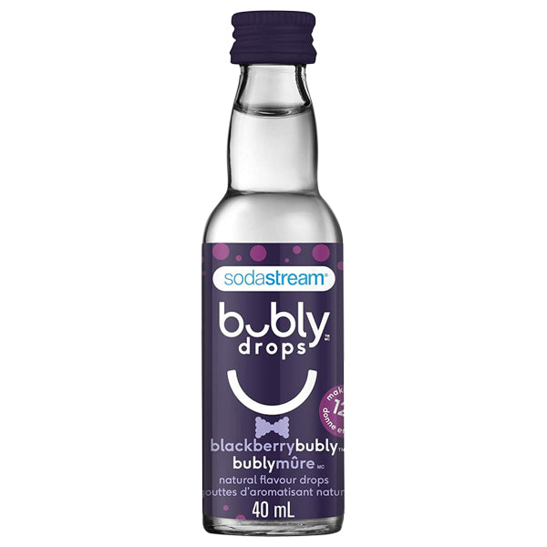 6 Pack - Sodastream BlackBerry Bubly Natural Flavor Drops 40 ml SodaStream
