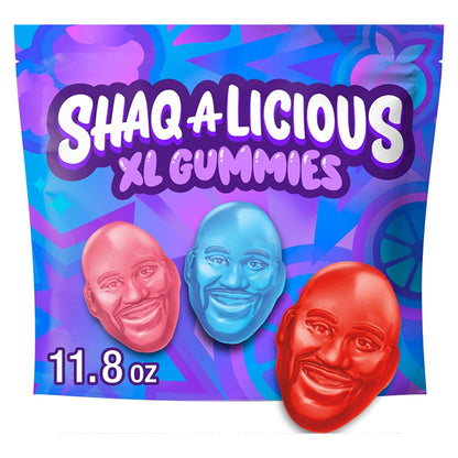 6 Pack - SHAQ-A-LICIOUS XL Gummies Original Flavor Chewy Candy Bag, 11.8 oz SHAQ-A-LICIOUS